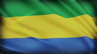 Gabon Flag Waving | Gabon Flag Background Video