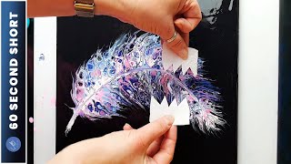 STUNNING Acrylic SWIPE - Purple Feather! | AB Creative Tutorial #Shorts