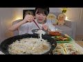 asmr 새벽 공복에 잔치국수 10인분 계란말이김밥 울엄마 열무김치 잘 익었다 🤗 한식 먹방 10 servings jumbo noodles kimbap kimchi mukbang