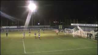 Staveley MWFC's Jamie Smith scores a beauty against Garforth Town FC