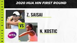 Zheng Saisai vs. Natalija Kostic | 2020 Hua Hin First Round | WTA Highlights