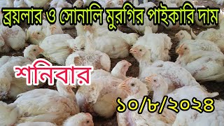 10 August ❤️ আজকের মুরগির পাইকারি বাজার দর 🐔 ব্রয়লার ও সোনালি মুরগির পাইকারি বাজার দাম