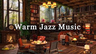 Warm Jazz Music for Stress Relief, Unwind ☕ Chill Cafe Shop Music with Rainy Jazz | Background Music