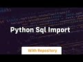 python sql import