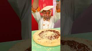 Chef BLIPPI makes a PIZZA🍕! Yummy Snack Time! #blippi #shorts