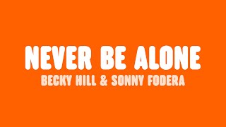 Becky Hill & Sonny Fodera - Never Be Alone (Lyrics)
