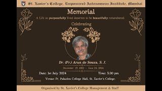 Dr. (Fr.) Arun de Souza, S.J. Memorial