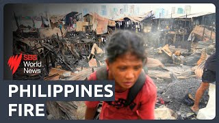 Thousands left homeless in the Philippines after massive fire destroys homes