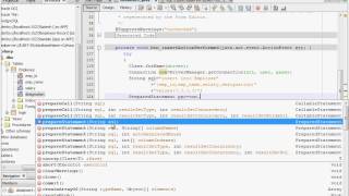 Connect to Sql server and insert, update and delete data from database using java language