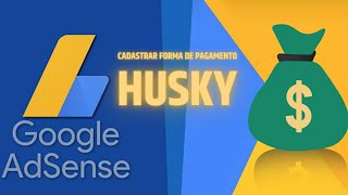 Forma de Pagamento Google Adsense com dados da Husky