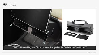 TPARTS Hidden Magnetic (Under Screen) Storage Box for Tesla Model 3 \u0026 Model Y