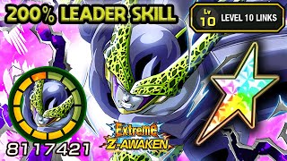 200% LEADER SKILL! 100% EZA TEQ PERFECT CELL LEVEL 10 LINKS! Dragon Ball Z Dokkan Battle