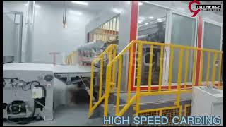 HIGH SPEED AIR THROUGH BONDING NONWOVEN FABRIC PRODUCTION LINE-WITH PLA  OR ANY SYTHETIC FIBERS