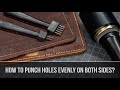 Most common beginners issue in leather craft 🪡 even backside stitching holes [RU Sub]