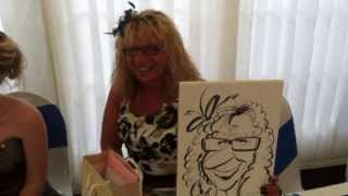 Mum's wedding caricature reveal