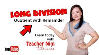 Long Division l Quotient with Remainder (Tagalog)