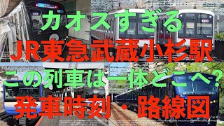 この列車はどこへ行く？カオスすぎるJR東急武蔵小杉駅。相鉄乗り入れで相鉄の大英断。相鉄本線と相鉄新横浜線分岐駅西谷駅の実態。2024年相鉄乗り入れ後の東急JR線の発車時刻を見てみる。