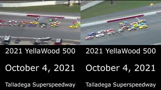 2021 YellaWood 500 Lap 99 and Lap 117 Crash NCC 106