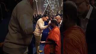 Pastor jerome blessing a Buddhist Monk