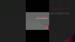 Election Algorithm (BE14S05F003)