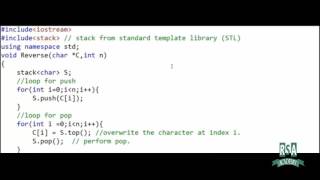 Reverse a string or linked list using stack