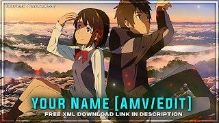 Your Name Edit | Kimi no na wa Amv Edit | Sad Ending Scene | Your name Climax Edit | Alight motion.