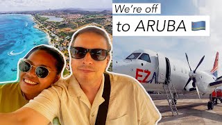 Flying to Aruba 🇦🇼 from Curacao 🇨🇼 / Aruba Travel series 2022 ep 1