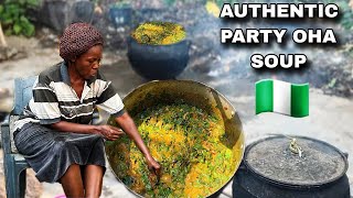 AFRICAN VILLAGE LIFE | HOW TO COOK AUTHENTIC NIGERIAN PARTY OHA SOUP IN AN AFRICAN VILLAGE 🇳🇬 🌎