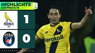 Modena-Pisa 1-0 | Una rete di CASO ferma la rincorsa dei Nerazzurri | HIGHLIGHTS Serie BKT