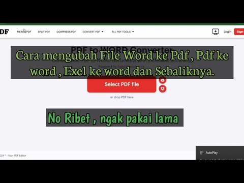 Cara Mengubah File , Word Ke Pdf Dan Sebaliknya - YouTube