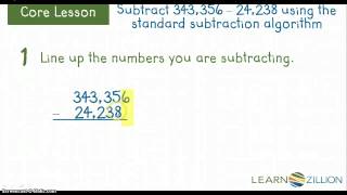 Subtracting Using the Standard Sub. Algorithm (M.4.NBT.4.E)