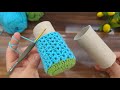 Wow! INCREDIBLE IDEA!🤩Look what I did with the TOILET PAPER  found in the TRASH! CROCHET RECYCLE DIY