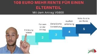 108€ mehr Rente pro Monat pro Kind durch Rentenpunkte | Antrag V0800 Erklärung \u0026 Ausfüllanleitung