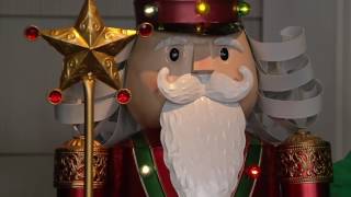 Kringle Express 5' Oversized Indoor/Outdoor Illuminated Nutcracker on QVC