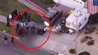 Mysterious fire: Orange County police find three charred bodies inside burned SUV - TomoNews