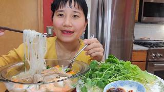 ĂN NGUYÊN TÔ HỦ TIẾU SƯỜN TÔM MỘT BỮA NGON SAU KHI ĐI LÀM VỀ