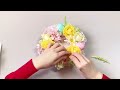 【100均diy】イースターエッグのディッシュアレンジメント 造花アレンジメントの作り方 ダイソー セリア キャンドゥ artificial flower decoration idea