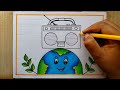 world radio day poster drawing easy 13 feb how to draw world radio day drawing