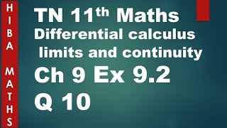 11th maths chapter 9 exercise 9.2 question 10 tn syllabus hiba maths