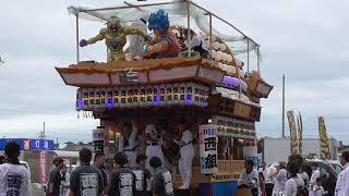 令和元年川尻八幡津島神社祭典西組～コメリ出発～