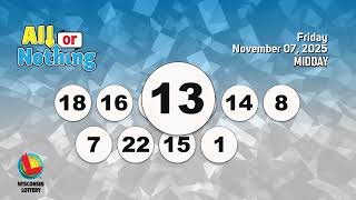 Wisconsin Lottery Midday Draw 11/07/2025