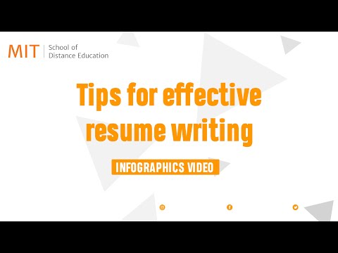 Tips For Effective Resume Writing Youtube