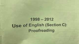 UE Proofreading Part 1 (1998–2000)
