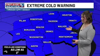 Bitter cold start to the week with a gradual thaw on the way.
