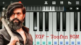 KGF 2 BGM | Toofan Song | Easy Piano Tutorial