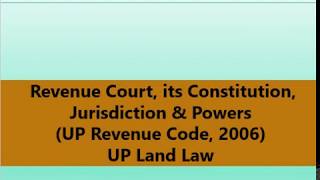 Revenue Court UP Land Revenue Code 2006