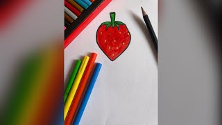 How To Draw A Strawberry 🍓| Strawberry Drawing #strawberry #easydrawing