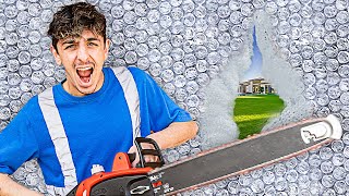 Escaping 100 Layers of Bubble Wrap! (UNBREAKABLE WALL)