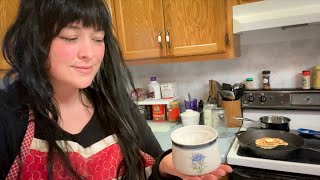 Cozy Snow Day in the Country - Making Tallow and Homemade Pancakes - Home Vlog