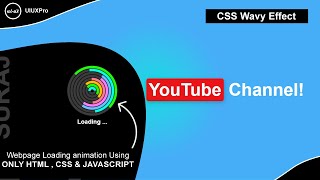 HTML CSS Page Loading with Jquery | CSS Wavy Page Loading Effect |@uiuxpro